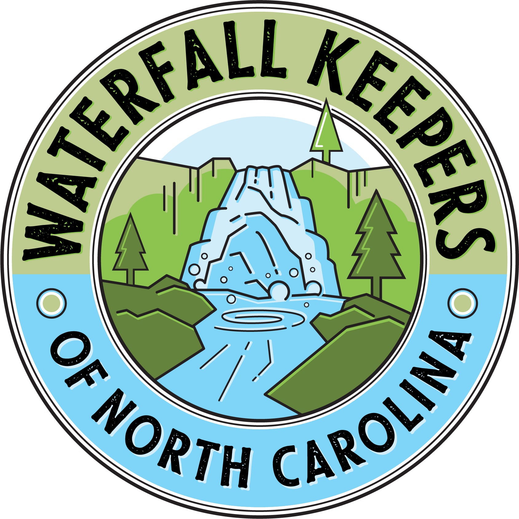 Waterfall Keepers Logo Sticker 4-Inch Round